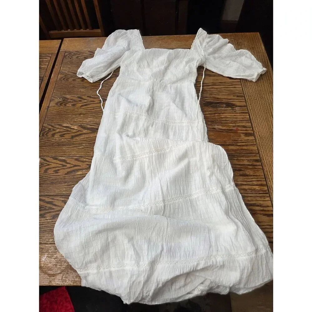 Reformation Zooey white Midi dress sz 4